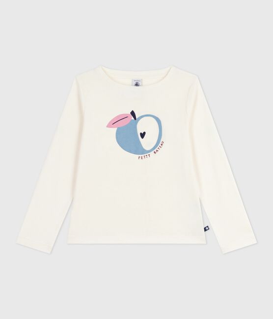 Camiseta infantil de algodón de manga larga con estampado MILK/ MULTICO