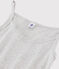 Vestido de tirantes emblemático de algodón de mujer gris BELUGA CHINE