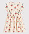 Vestido de gasa de algodón con flores para niña blanco AVALANCHE/ MULTICO