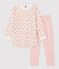 Camisón con estampado de flores de niña de algodón blanco MARSHMALLOW/blanco MULTICO