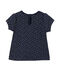 Camiseta estampada para bebé niña azul SMOKING/blanco LAIT