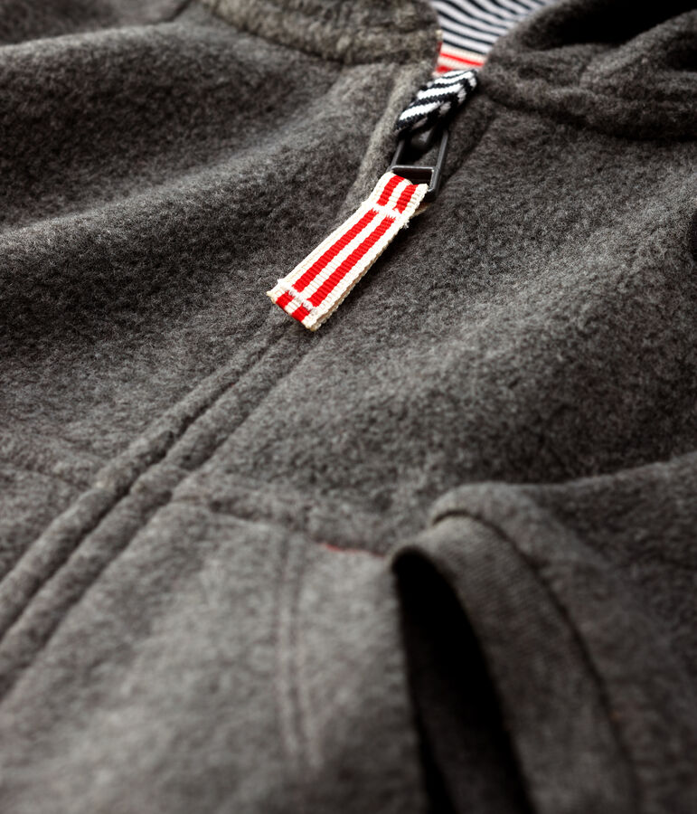 Sudadera de tejido polar de beb&eacute;. gris