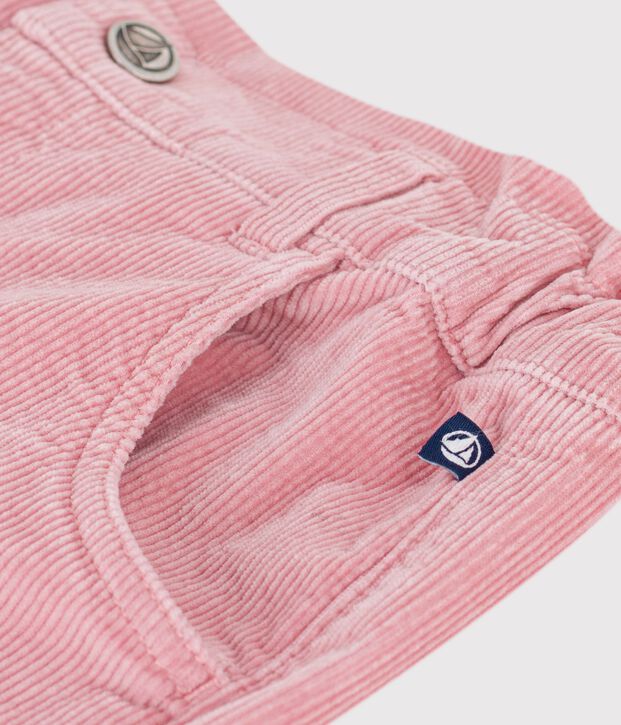 Pantal&oacute;n infantil de terciopelo rosa