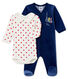 Conjunto de pelele de terciopelo y body de punto para bebé niño