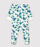 Pijama enterizo con estampado de gatitos de bebé en punto de doble cara blanco MARSHMALLOW/blanco MULTICO