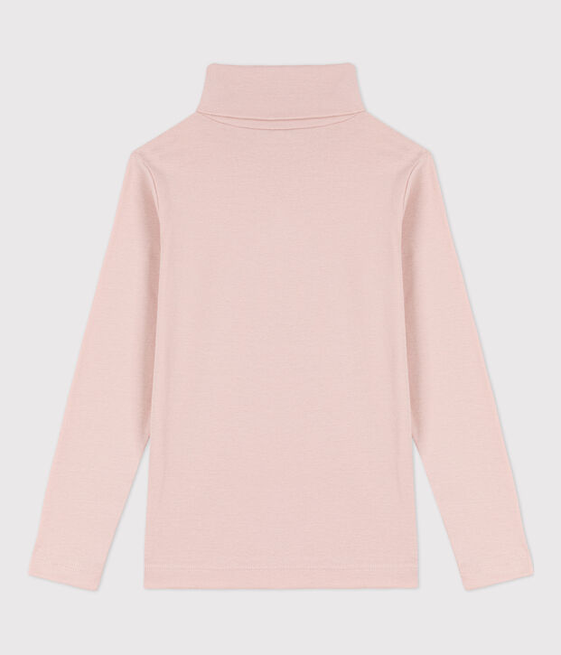 Prenda de cuello cisne de algod&oacute;n de ni&ntilde;a/ni&ntilde;o rosa