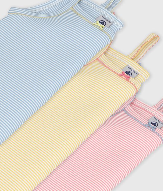 Juego de camisetas de tirantes infantiles de algodón a rayas variante 1