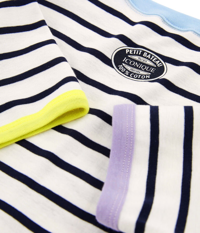 Camiseta ic&oacute;nica para mujer blanco/azul