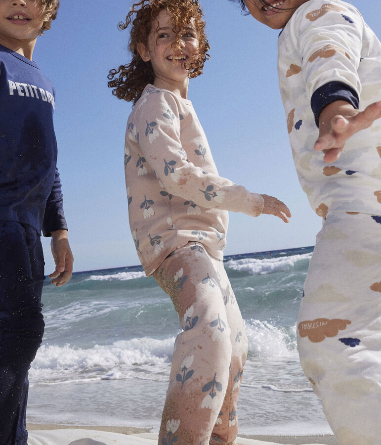 Pijama de algod&oacute;n ajustado para ni&ntilde;a rosa/multicolor