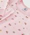 Pijama infantil de terciopelo con estampado de flores rosa JOLI/blanco MULTICO