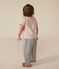 Blusa de manga corta de punto para bebé rosa SALINE