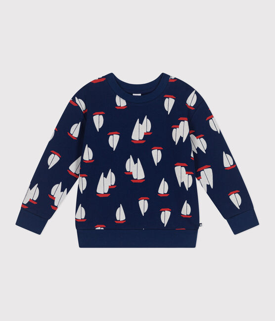 Sudadera infantil de algodón con estampado azul MEDIEVAL/blanco MULTICO