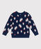 Sudadera infantil de algodón con estampado azul MEDIEVAL/blanco MULTICO