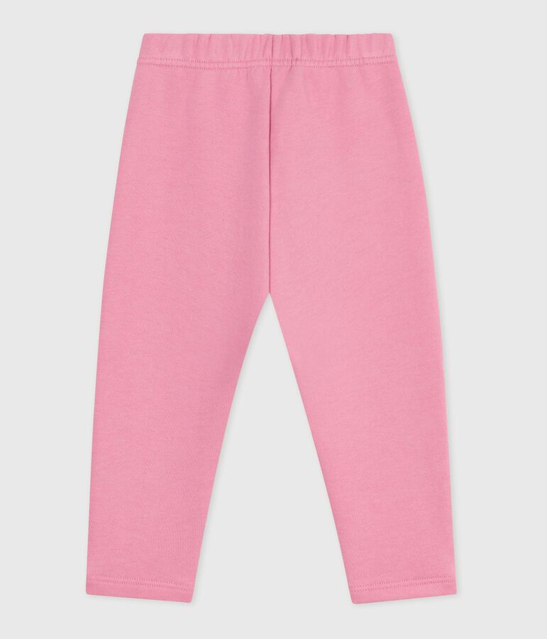 Pantal&oacute;n liso de algod&oacute;n para beb&eacute; rosa