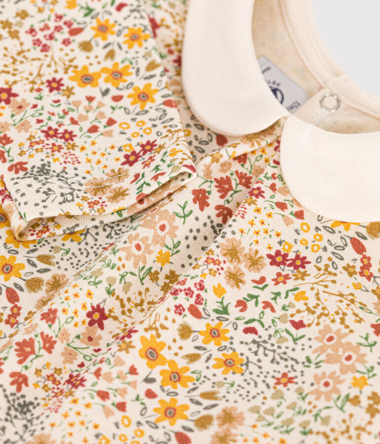 Blusa de algod&oacute;n con cuello para beb&eacute; blanco AVALANCHE/ MULTICO