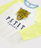 Pijama con estampado de leopardo de algodón de niño amarillo SUNNY/blanco MULTICO