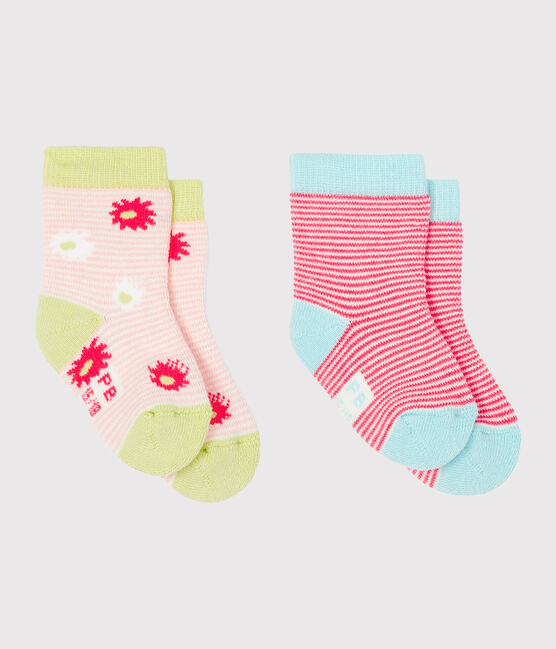 Lote de 2 pares de calcetines bebé niña variante 1
