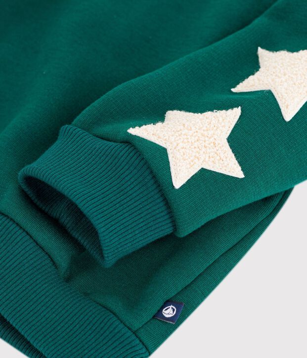 Sudadera lisa de algod&oacute;n con insignias de estrellas para beb&eacute; TREE