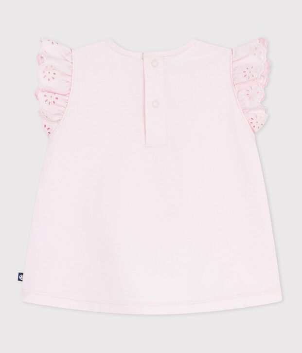 Camiseta lisa de algod&oacute;n de manga corta para beb&eacute; BARELY