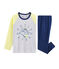 Pijama de punto para niño azul MEDIEVAL/blanco MULTICO