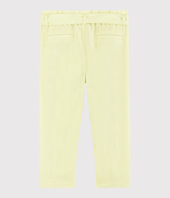 Pantalón de sarga de niña amarillo CITRONEL