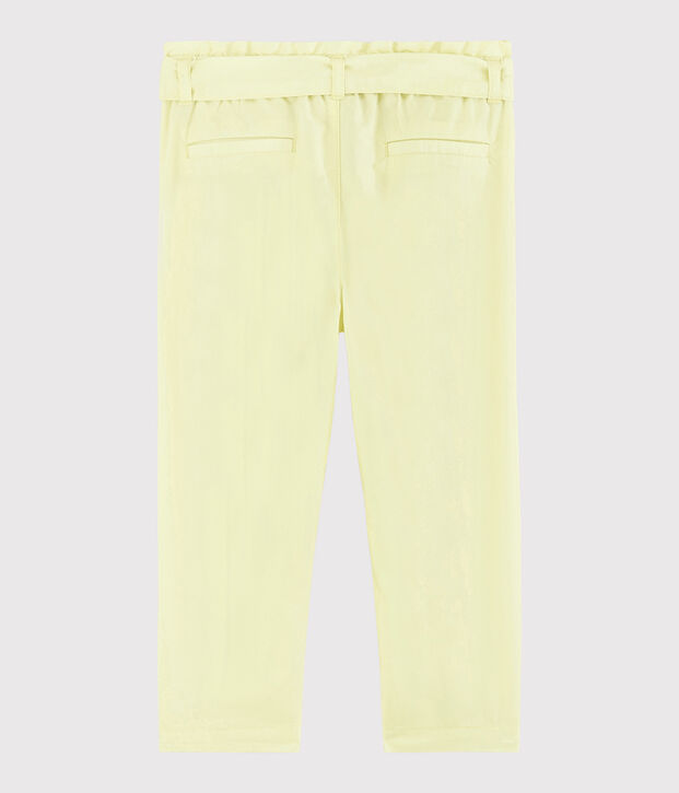Pantal&oacute;n de sarga de ni&ntilde;a amarillo