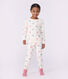 Pijama infantil de rizo de algod&oacute;n con corazones