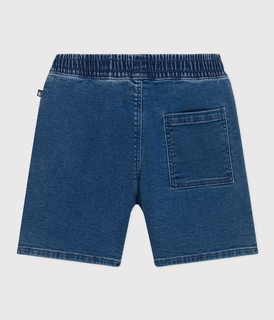 Pantalón corto de tejido vaquero para niño azul BLEU DELAVE