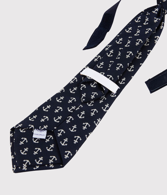 Corbata de niño azul SMOKING/blanco MARSHMALLOW