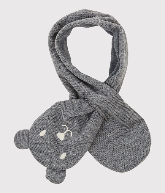 Bufanda para bebé con forro de microfibra polar gris SUBWAY CHINE