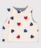 Chaleco reversible de algodón con corazón de bebé blanco AVALANCHE/ MULTICO