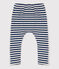 Pantalón de tejido túbico a rayas de bebé azul MEDIEVAL/ MONTELIMAR