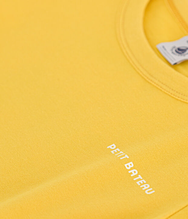Camiseta estampada de jersey ligero para ni&ntilde;o amarillo