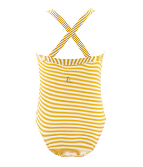 Traje de baño 1 pieza para niña amarillo BAMBOO/blanco MARSHMALLOW