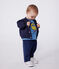Chaqueta de punto de túbico acolchado para bebé azul SMOKING