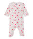 Pijama con flores estampadas para bebé niña
