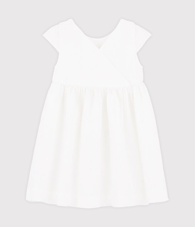 Vestido de ceremonia de ni&ntilde;a blanco