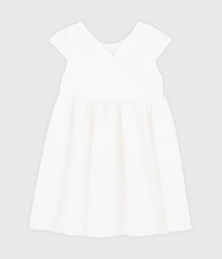 Vestido de ceremonia de ni&ntilde;a blanco