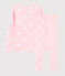 Pijama snugfit de corazón rosa de algodón ecológico de niña rosa MINOIS/blanco MARSHMALLOW