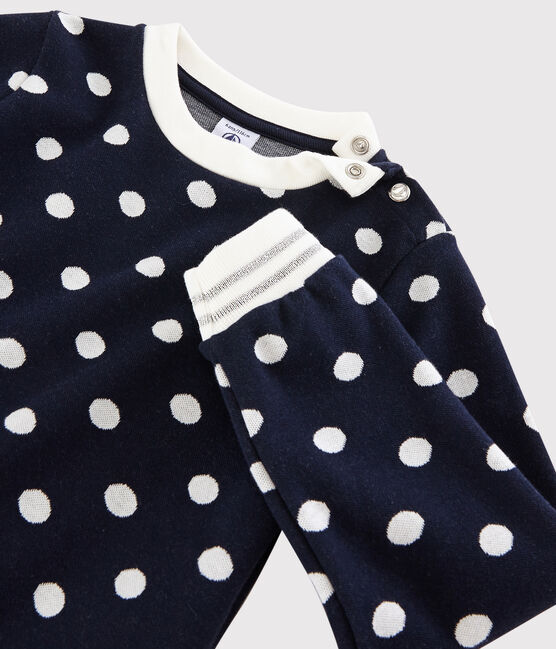 Sudadera de niña azul SMOKING/blanco MARSHMALLOW