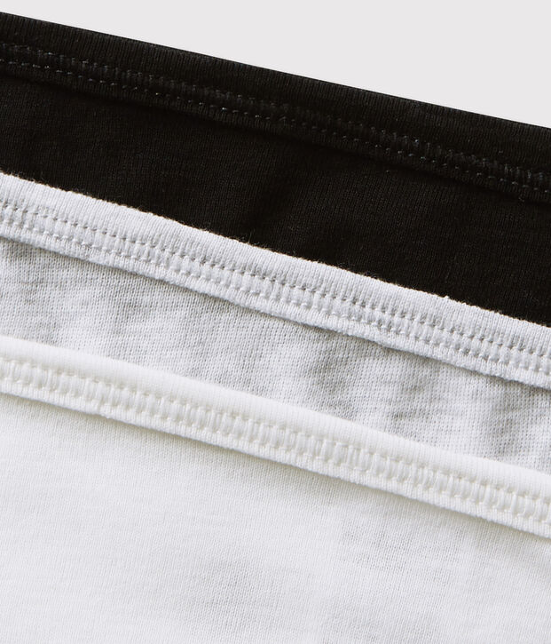 Lote de 3 braguitas de algod&oacute;n ligero de mujer multicolor