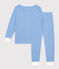 Pijama infantil de algodón a rayas DELPHINIUM/ MARSHMALLOW