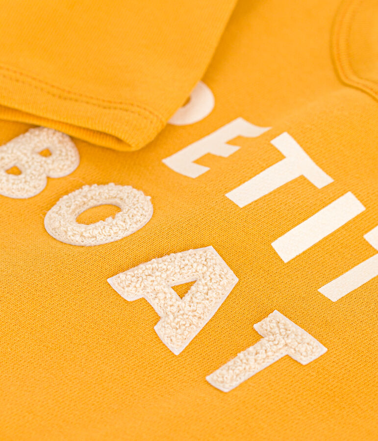 Sudadera de mulet&oacute;n de beb&eacute; amarillo