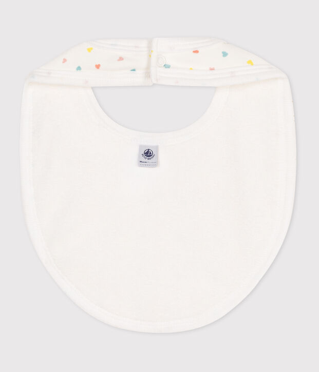 Babero de algod&oacute;n estampado para reci&eacute;n nacido azul/azul