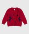 Cárdigan infantil de lana y algodón con estampado rojo TERKUIT/ SOIR