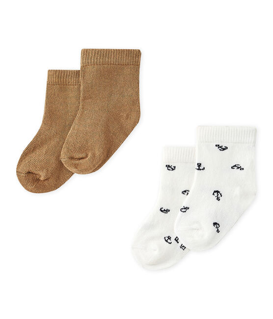 Lote de dos pares de calcetines bebé niño. blanco LOT