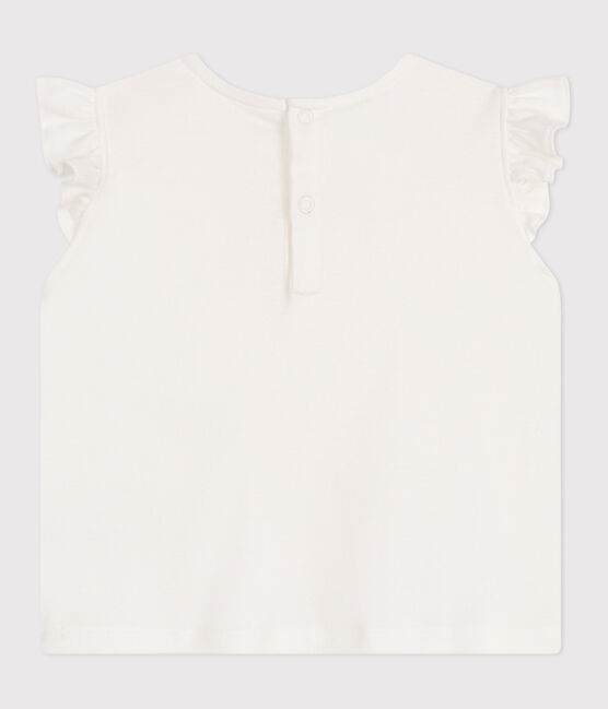 Blusa sin mangas de algodón para bebé blanco MARSHMALLOW