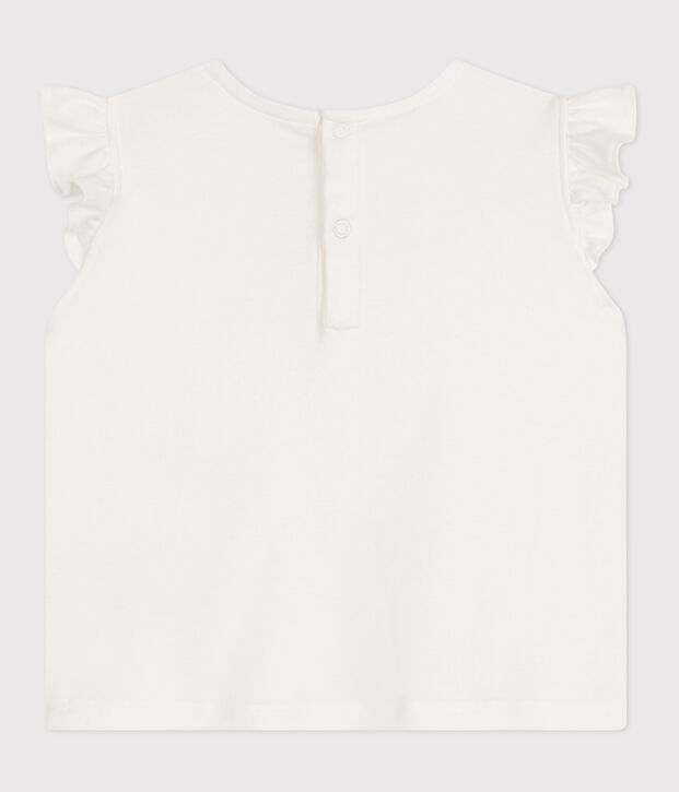Blusa sin mangas de algod&oacute;n para beb&eacute; blanco