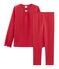 Pijama de tela túbica y acanalada para niña rojo TERKUIT/amarillo OR