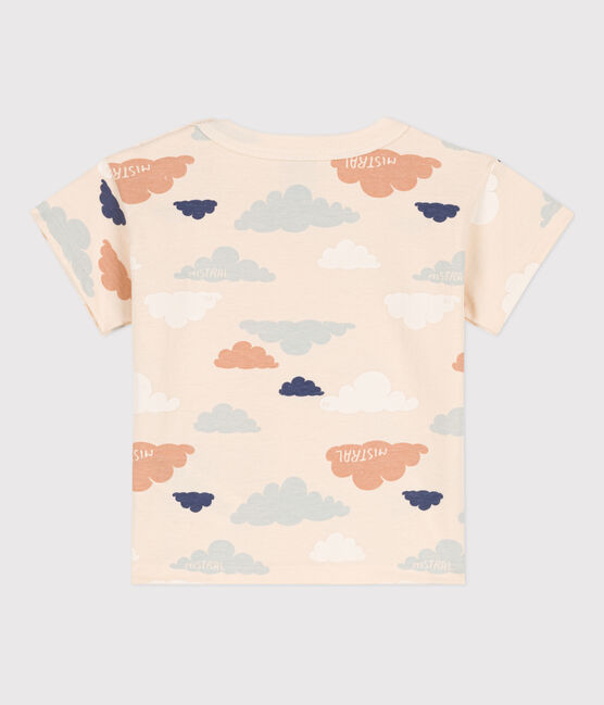 Camiseta estampada de manga corta de punto para bebé blanco AVALANCHE/ MULTICO